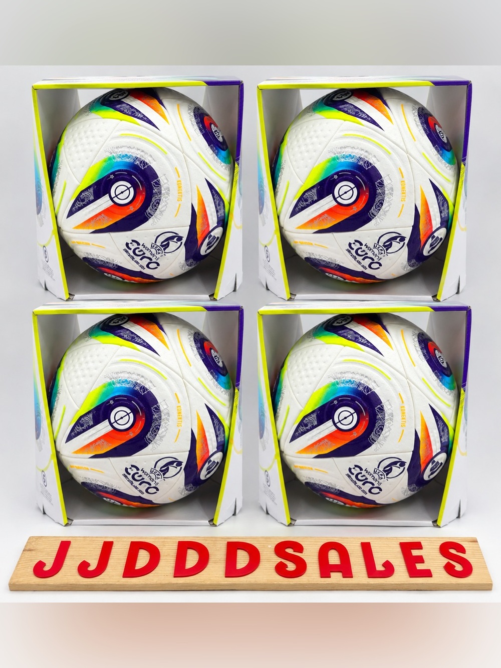 Lot of 4 Adidas Euro 25 Pro Match Soccer Ball Women's Sz 5 White JH1261 NIB $170